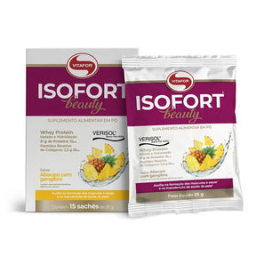 Isofort Beauty - 15 sachês 25g abacaxi c/ gengibre - Vitafor