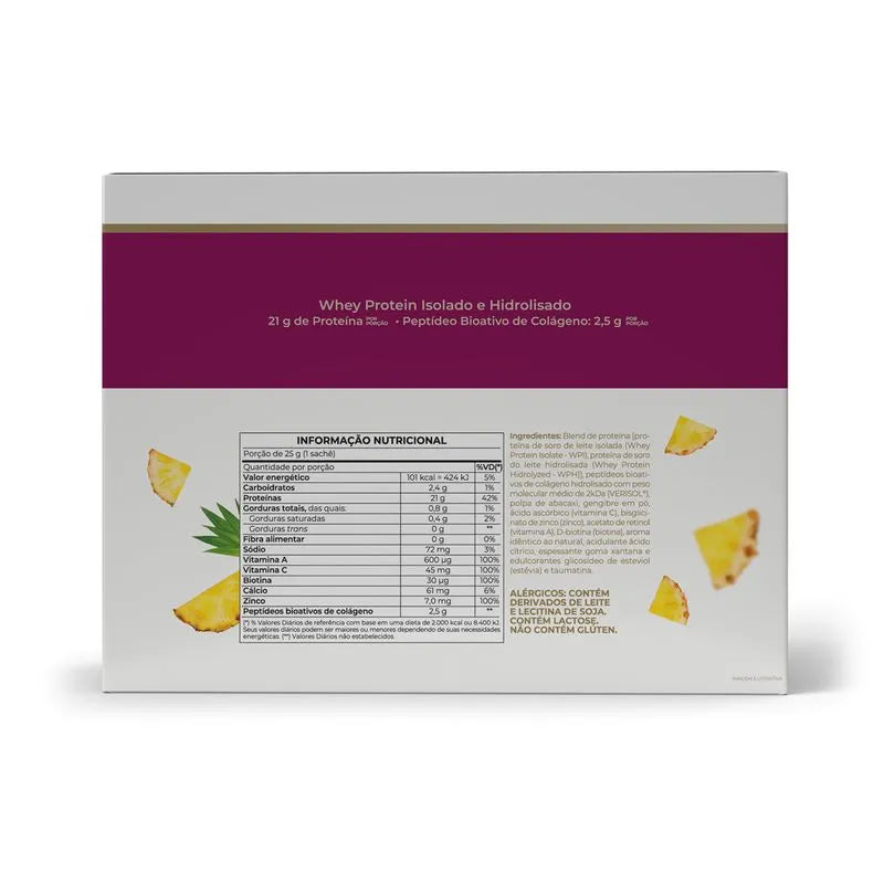 Isofort Beauty - 15 sachês 25g abacaxi c/ gengibre - Vitafor