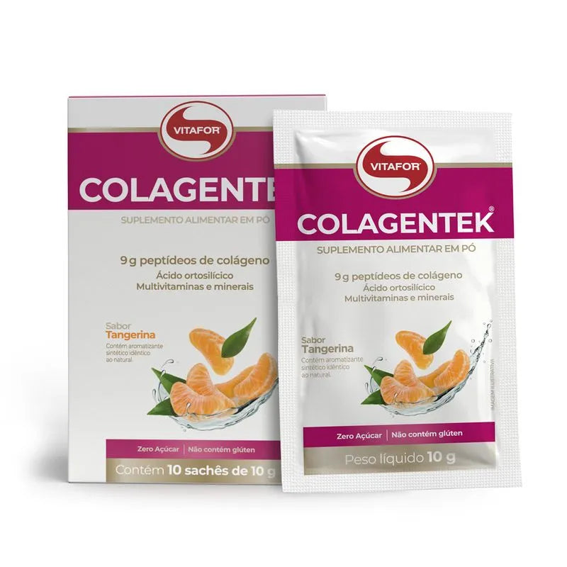 Colagentek - 10 sachês 10g tangerina - Vitafor