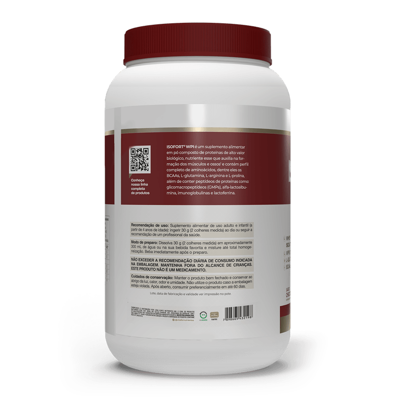Whey Protein Isolado - Isofort - 900g chocolate - Vitafor